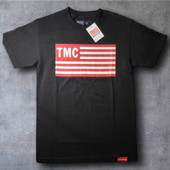 NWT The Marathon Clothing 2-Pk T-Shirt Nipsey Hussle TMC Flag In Black Size S - Picture 2 of 7
